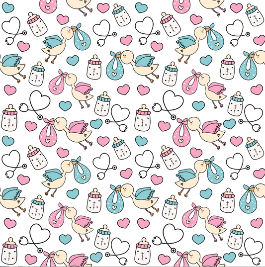 Stork Delivery 12x12 Patterned Vinyl Sheet