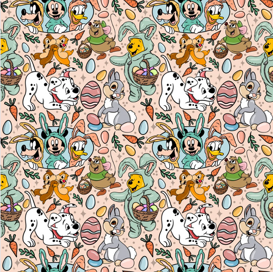 Easter Disney Characters 12x12 Patterned Vinyl Sheet