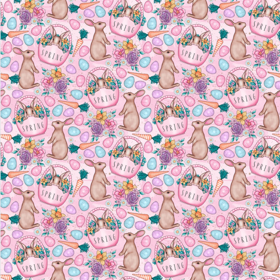 Spring Easter Baskets 12x12 Patterned Vinyl Sheet