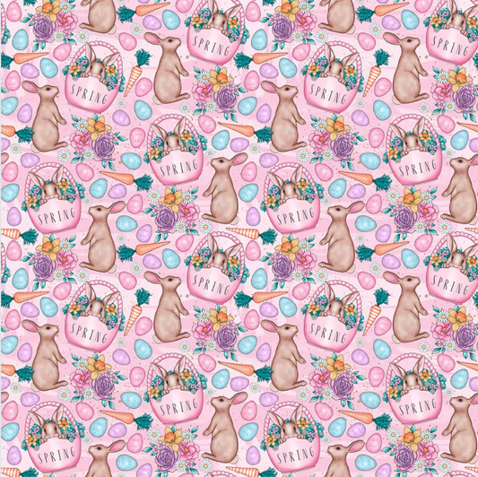 Spring Easter Baskets 12x12 Patterned Vinyl Sheet