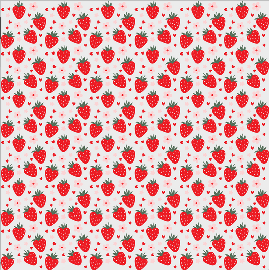 Berry Hearts 12x12 Patterned Vinyl Sheet
