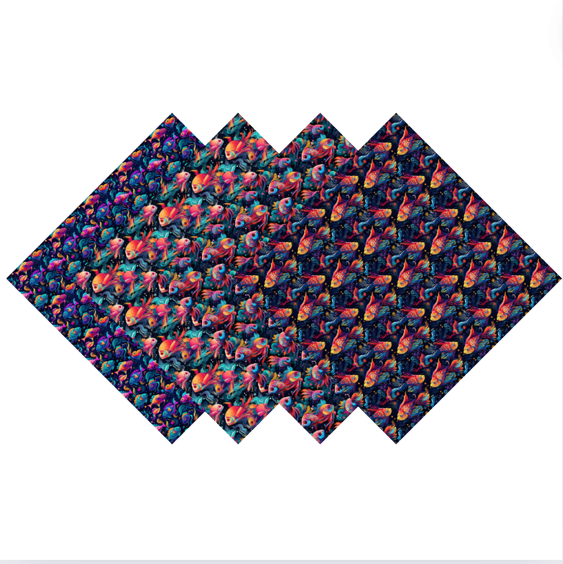 Psychedelic Fish Patterned Vinyl Pack