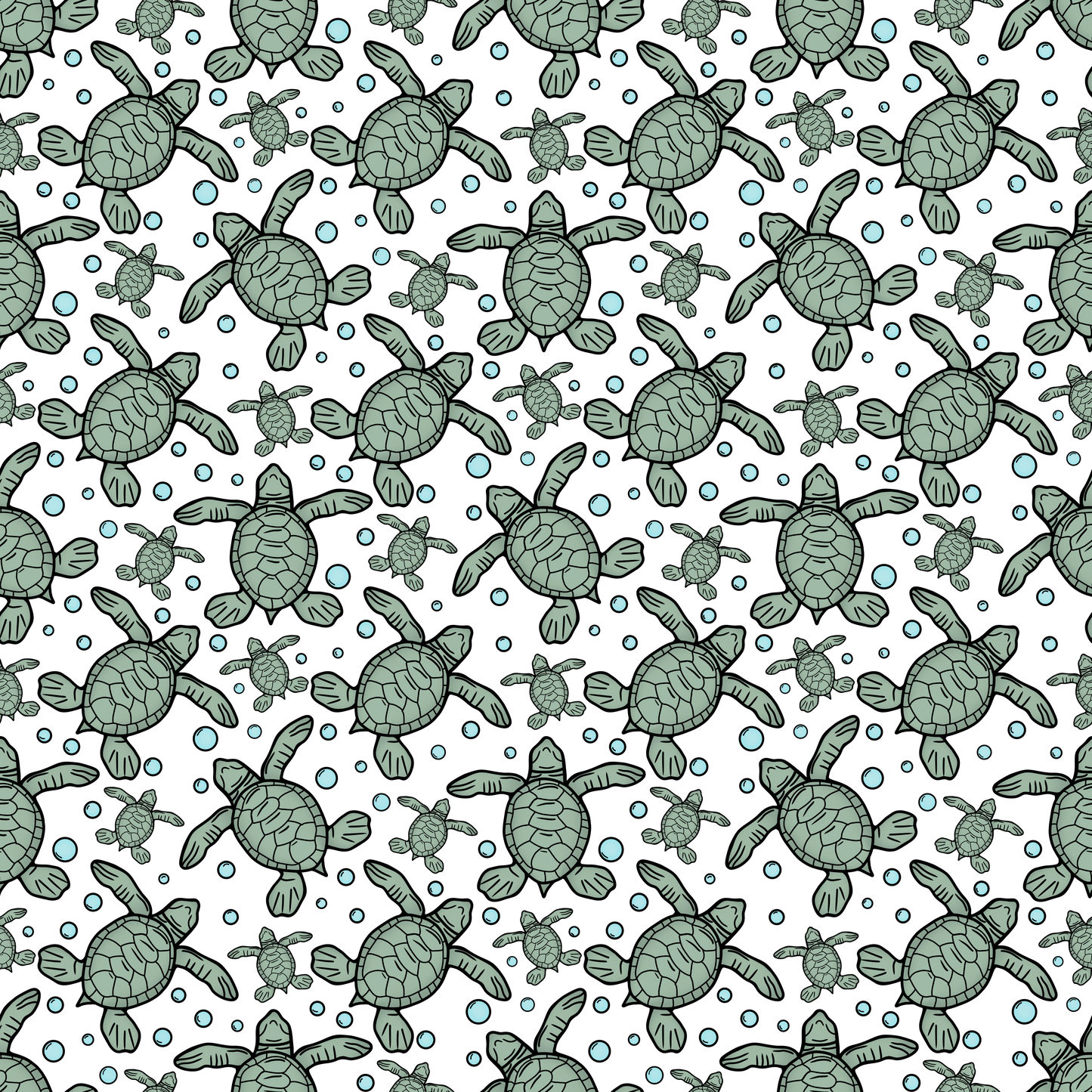 So Many Sea Turtles 12x12 Patterned Vinyl Sheet