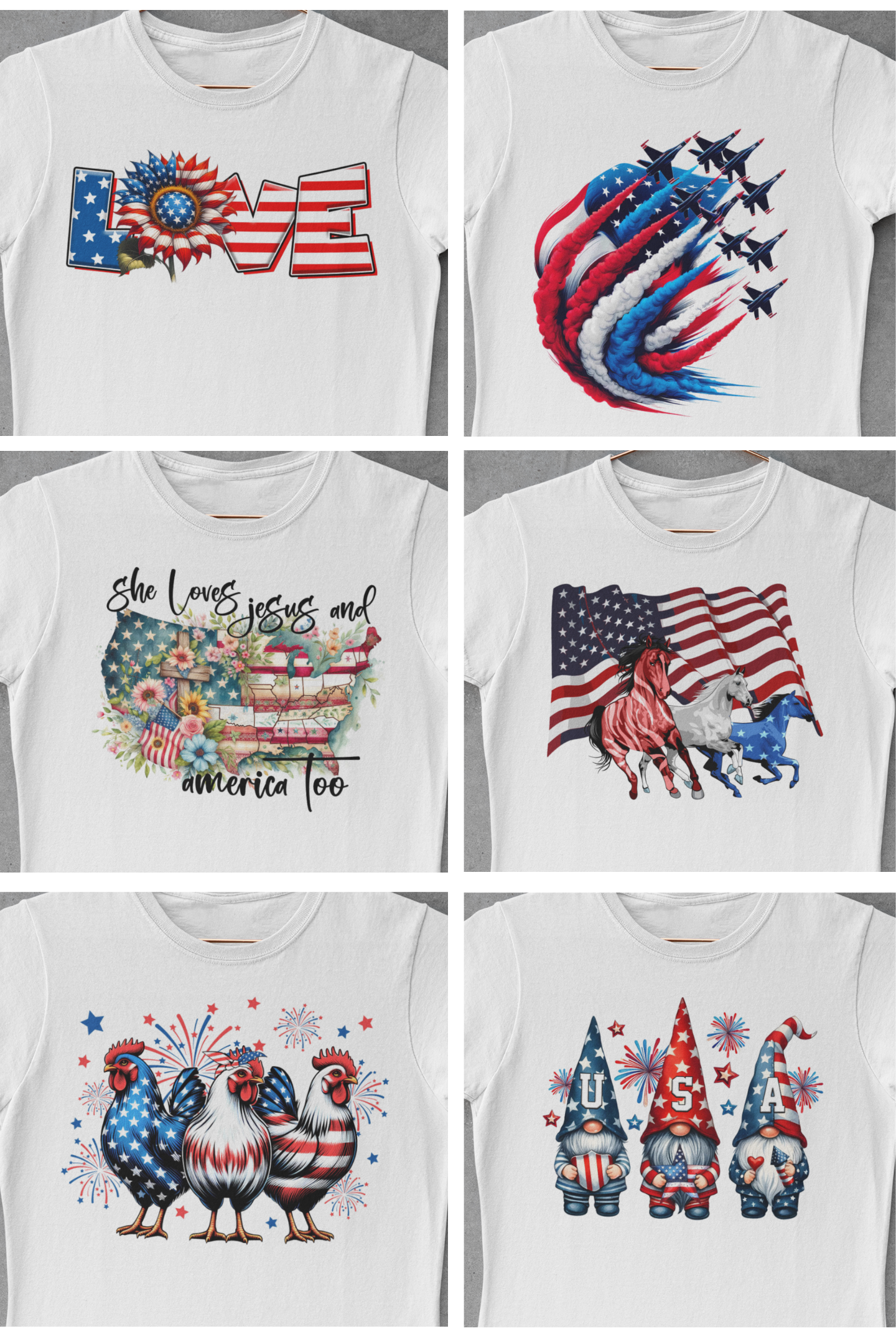 Patriotic DTF Bundle - 10 Designs