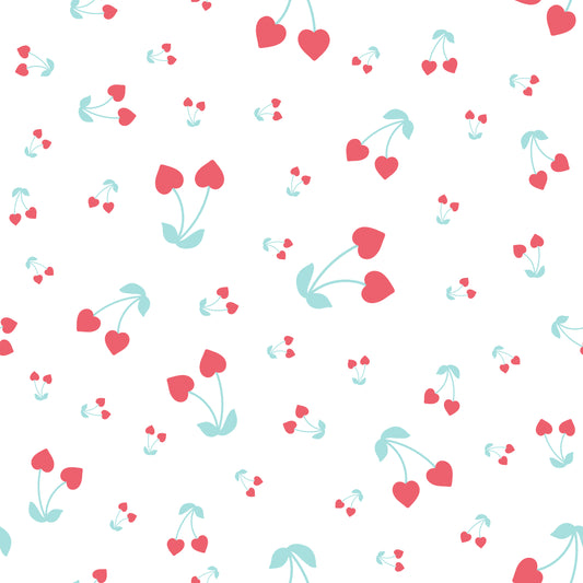 Cherry Hearts 12x12 Patterned Vinyl Sheet