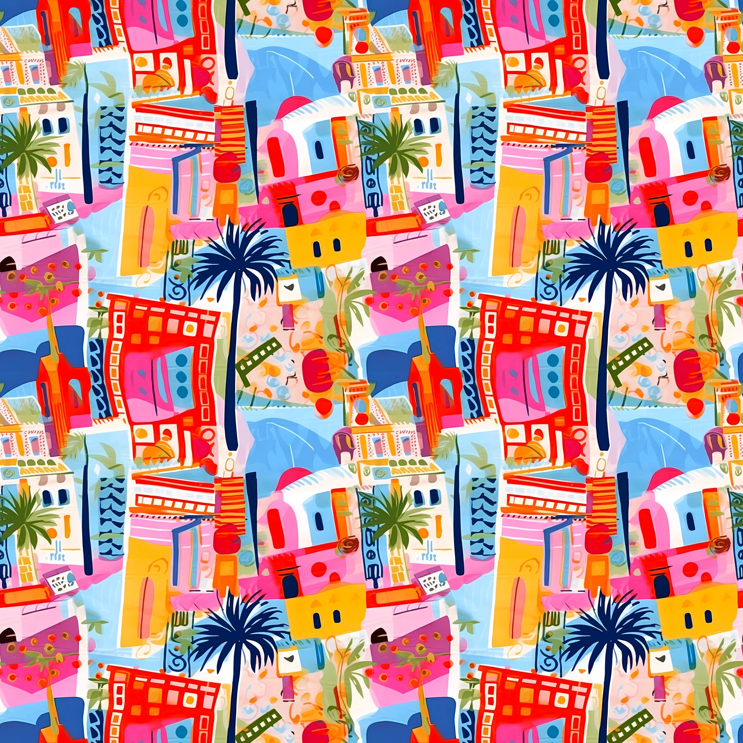Abstract Tropical Travel 12x12 Patterned Vinyl Sheet