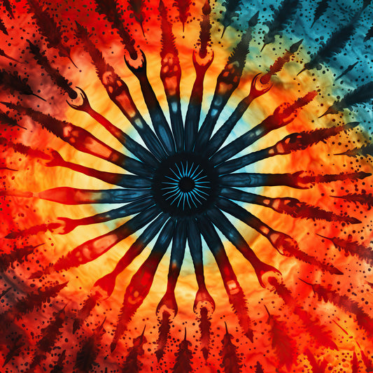 Autumn Tie-Dye 12x12 Patterned Vinyl Sheet