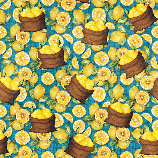 Bags of Lemons 12x12 Patterned Vinyl Sheet