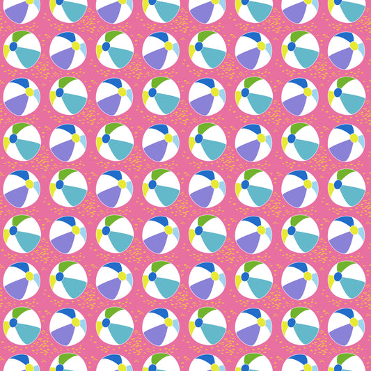 Beach Balls 12x12 Patterned Vinyl Sheet