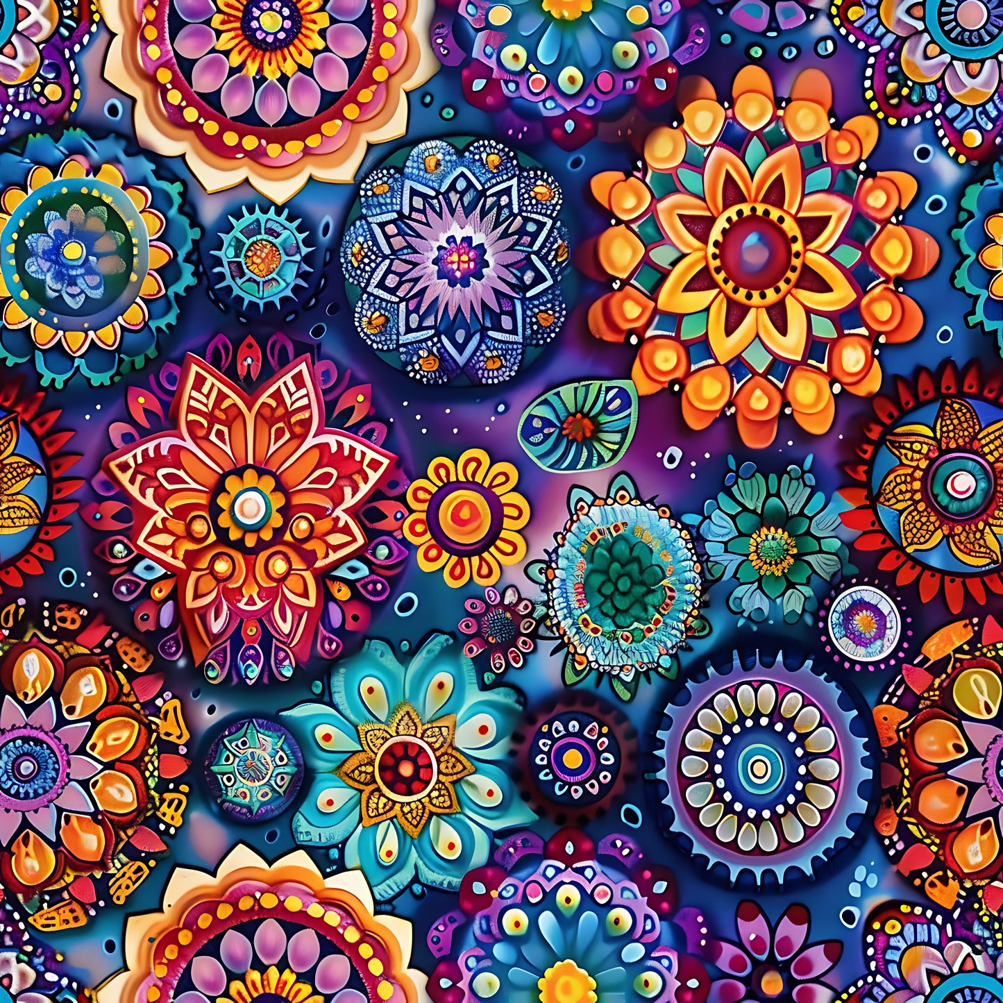 Beautiful Boho Florals 12x12 Patterned Vinyl Sheet