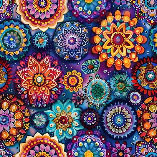 Beautiful Boho Florals 12x12 Patterned Vinyl Sheet