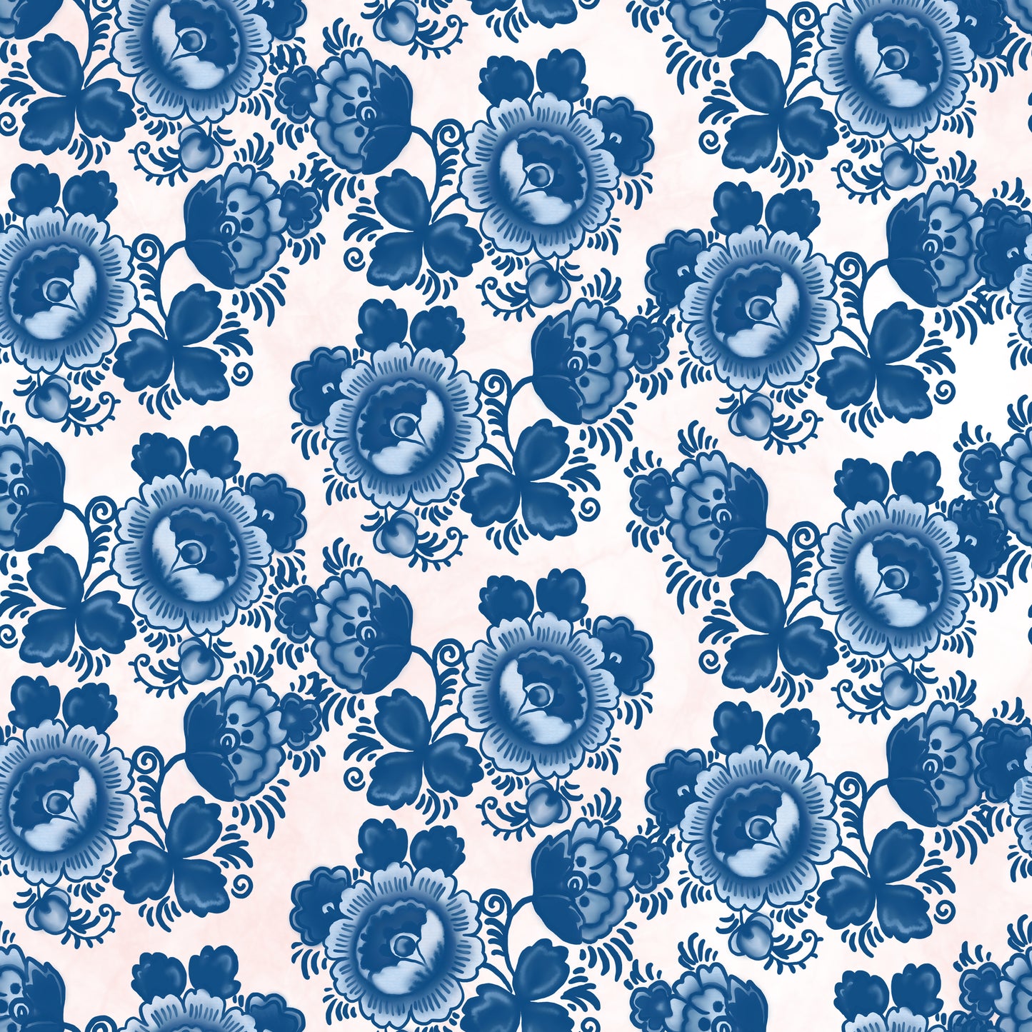 Blue China Pattern 12x12 Patterned Vinyl Sheet