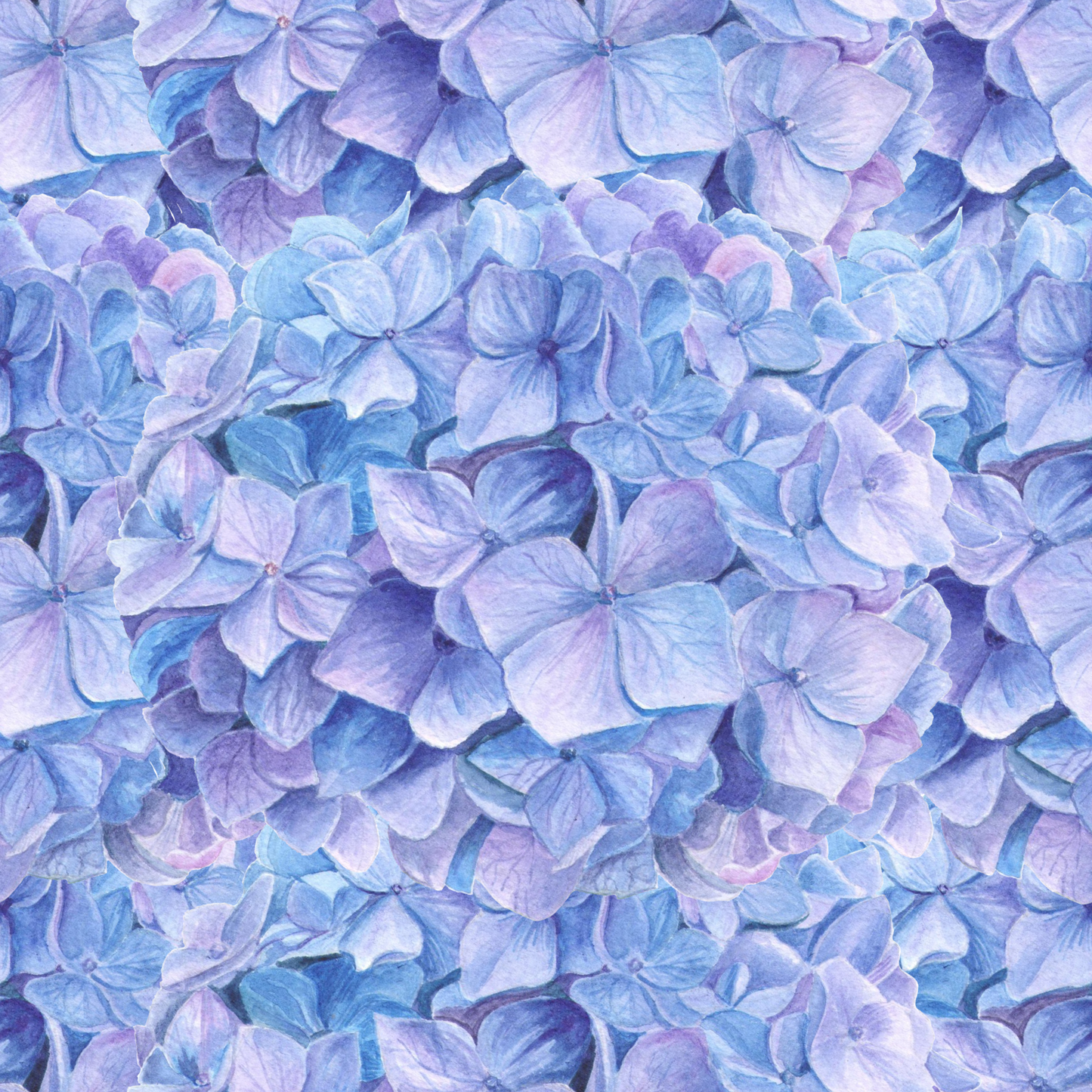 Blue & Purple Hydrangea 12x12 Patterned Vinyl Sheet