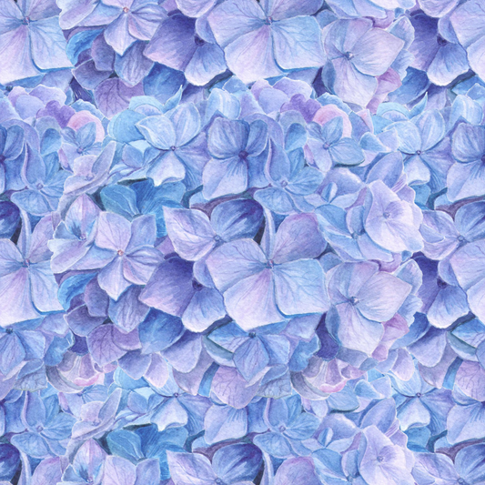 Blue & Purple Hydrangea 12x12 Patterned Vinyl Sheet