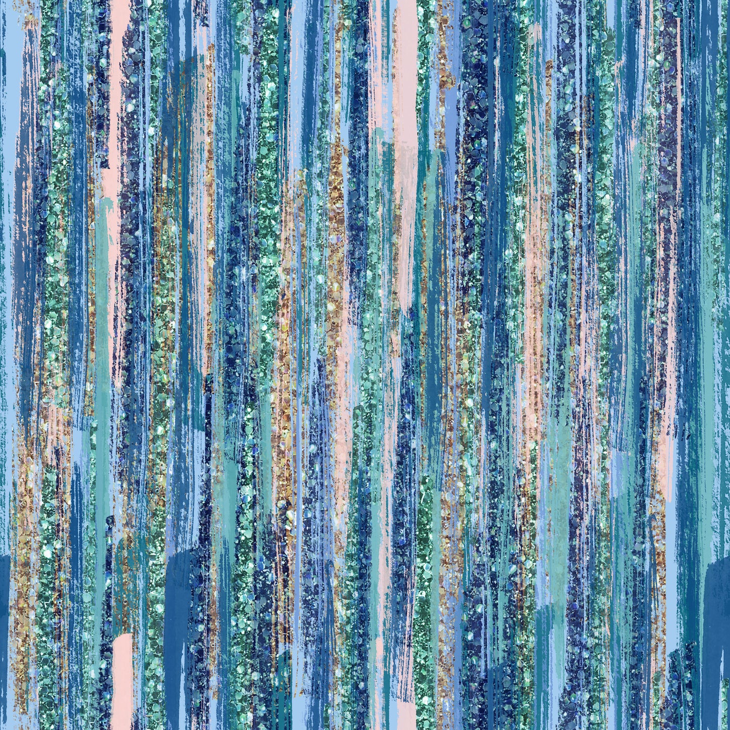 Blue Faux Glitter Brush Strokes 12x12 Patterned Vinyl Sheet