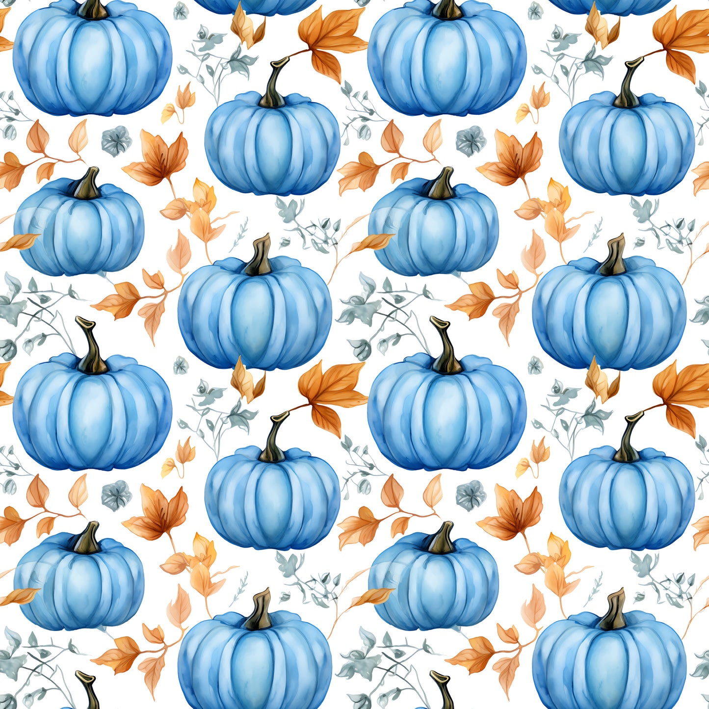 Blue Pumpkins 12x12 Patterned Vinyl Sheet