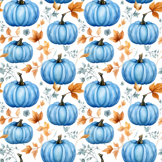 Blue Pumpkins 12x12 Patterned Vinyl Sheet