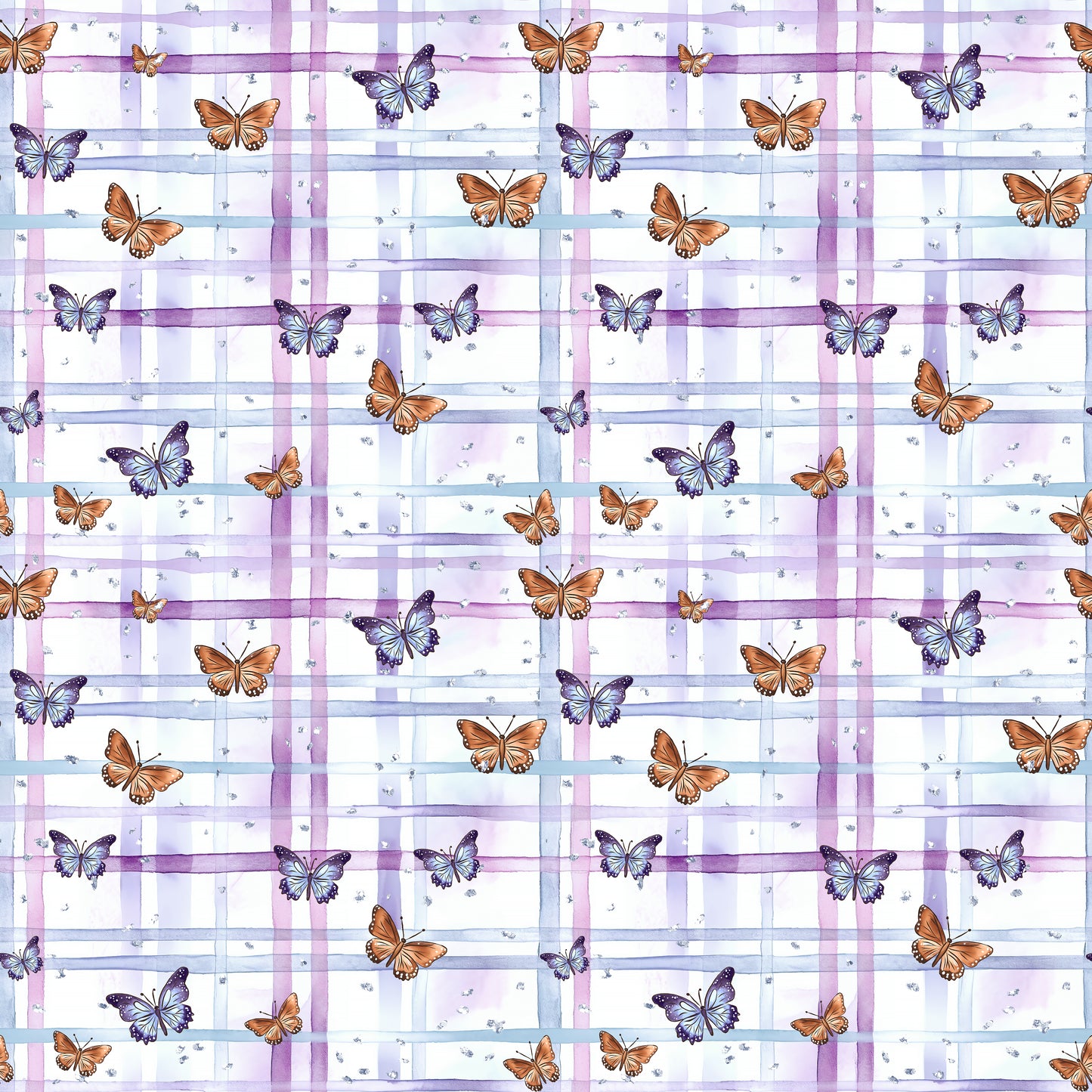 Butterfly Plaid 12x12 Patterned Vinyl Sheet