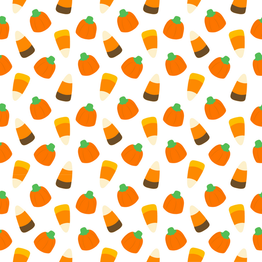 Candy Corns & Candy Pumpkins 12x12 Patterned Vinyl Sheet