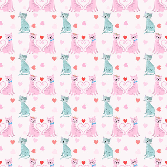Cat Love 12x12 Patterned Vinyl Sheet