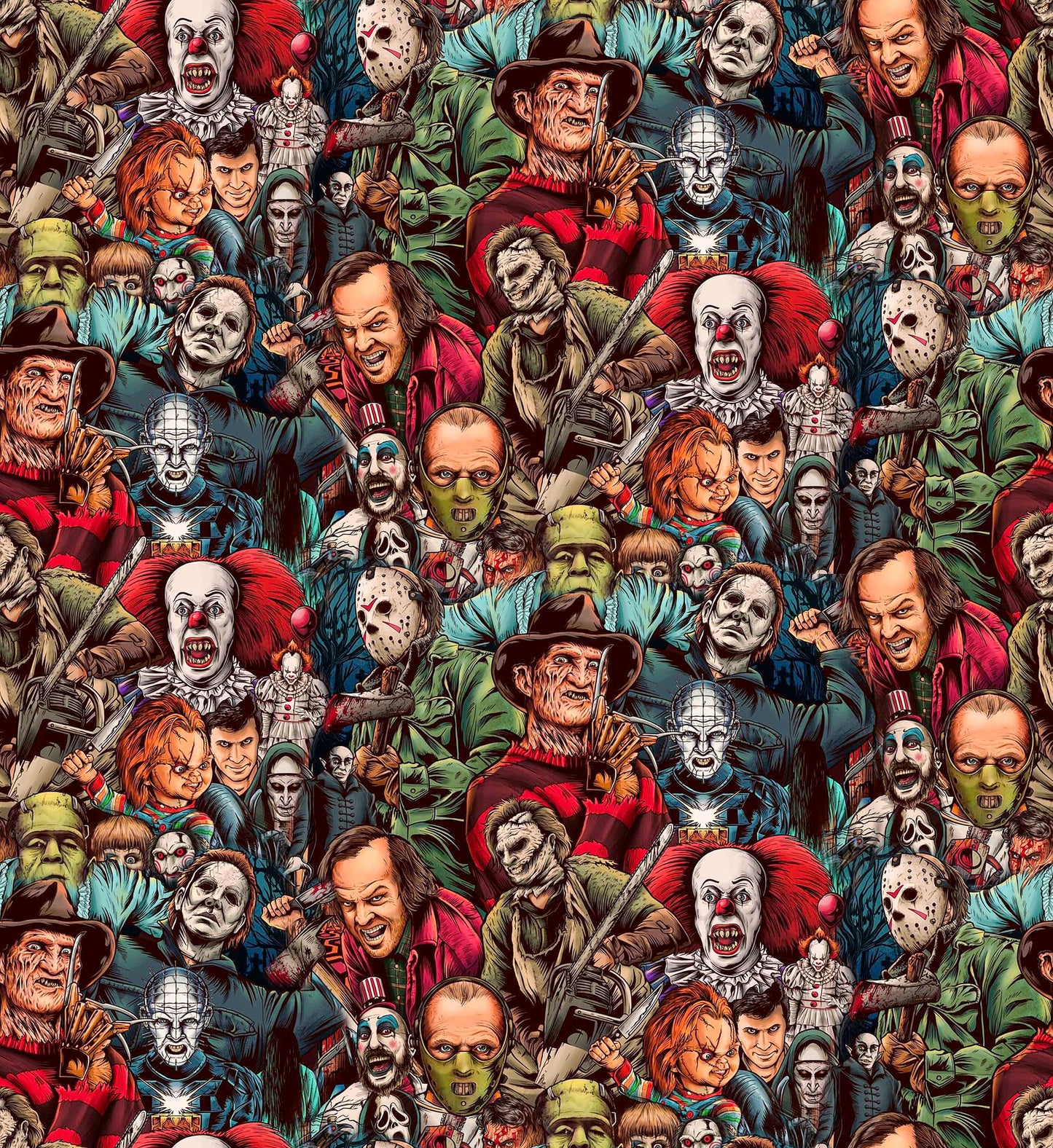Classic Horror Characters 12x12 Patterned Vinyl Sheet