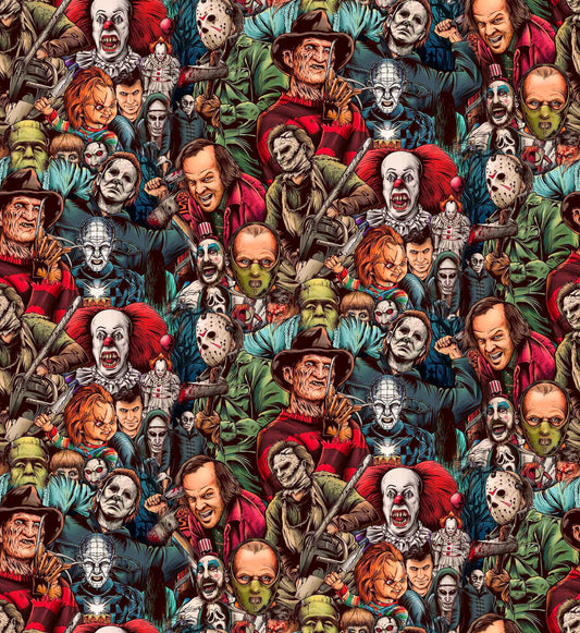 Classic Horror Characters 12x12 Patterned Vinyl Sheet
