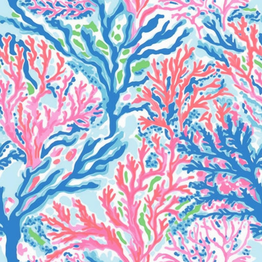 Colorful Coral 12x12 Patterned Vinyl Sheet