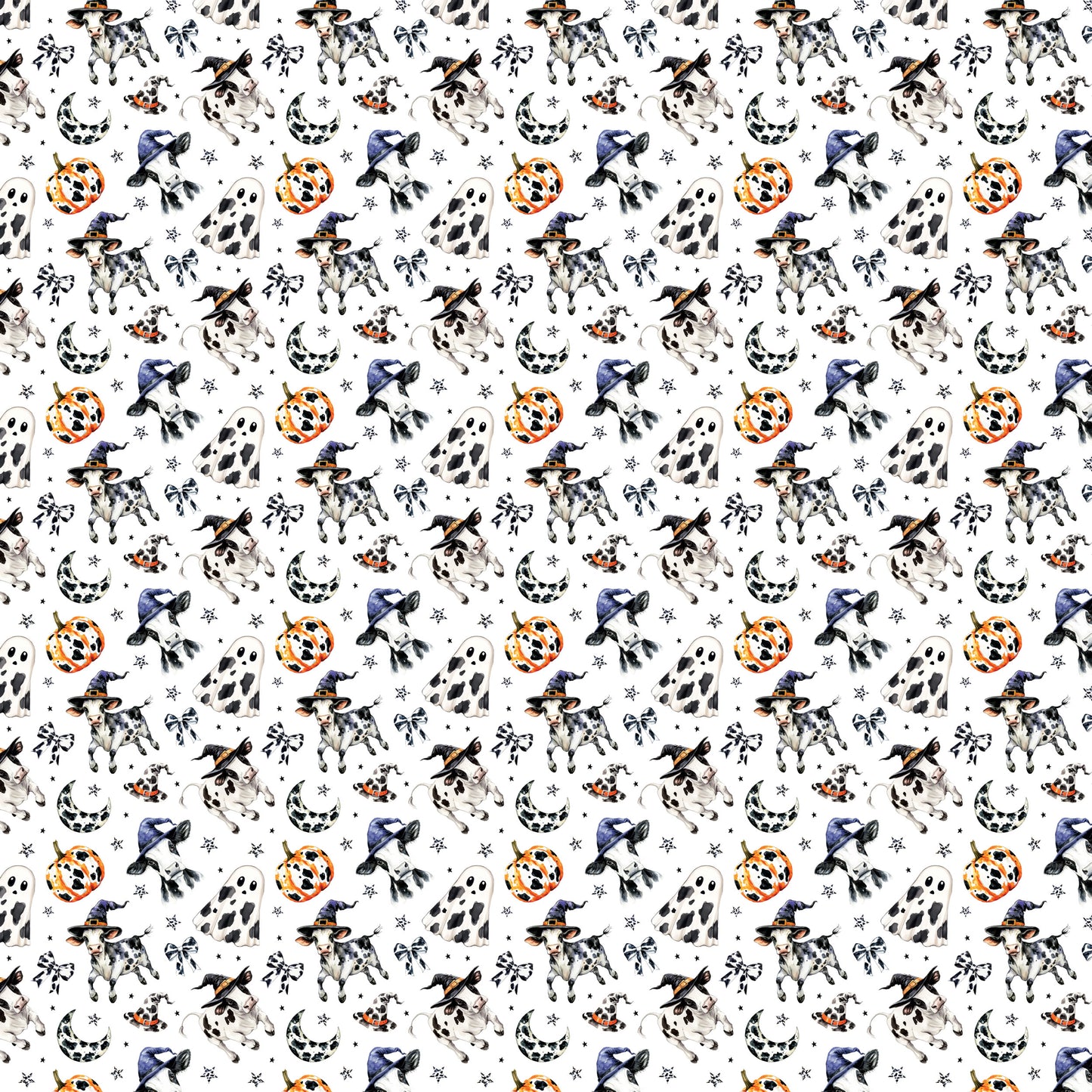 Gray Wash Cow Halloween 12x12 Patterned Vinyl Sheet