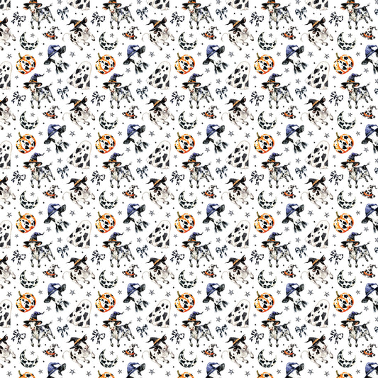 Gray Wash Cow Halloween 12x12 Patterned Vinyl Sheet