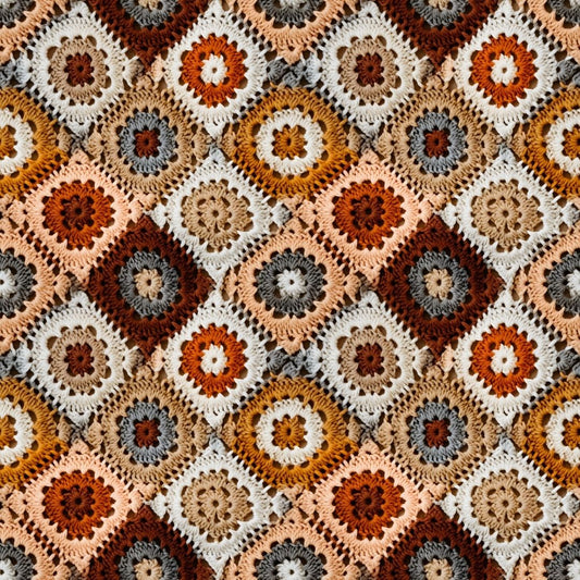 Crochet Squares 12x12 Patterned Vinyl Sheet