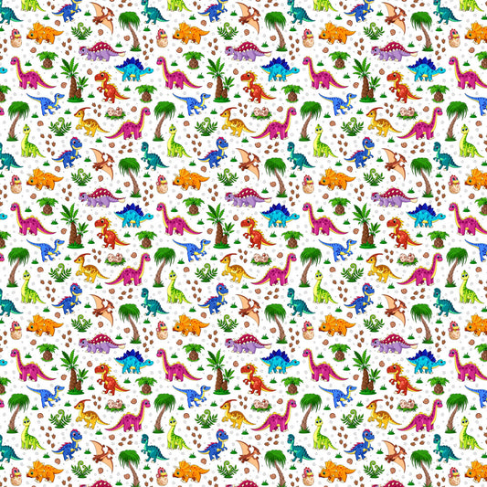 Cute Dinos 12x12 Patterned Vinyl Sheet