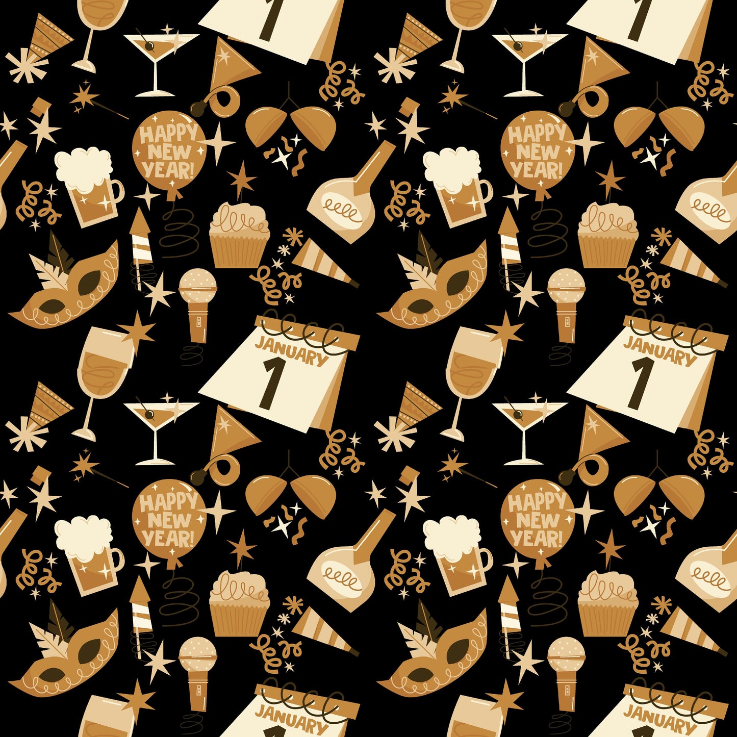 New Year Celebration 12x12 Patterned Vinyl Sheet