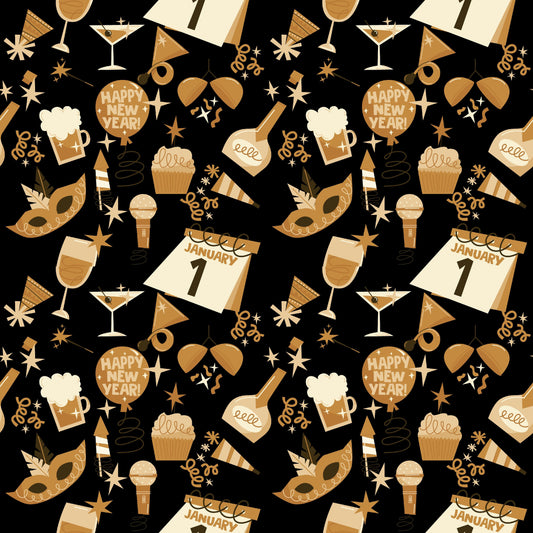 New Year Celebration 12x12 Patterned Vinyl Sheet