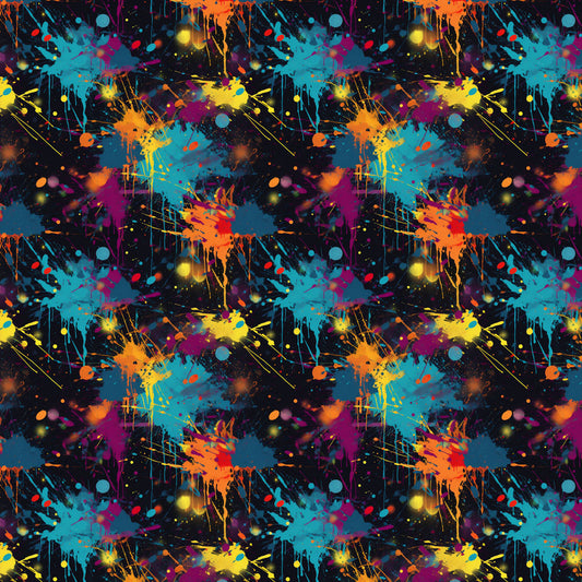 Dark Paint Splatter 12x12 Patterned Vinyl Sheet