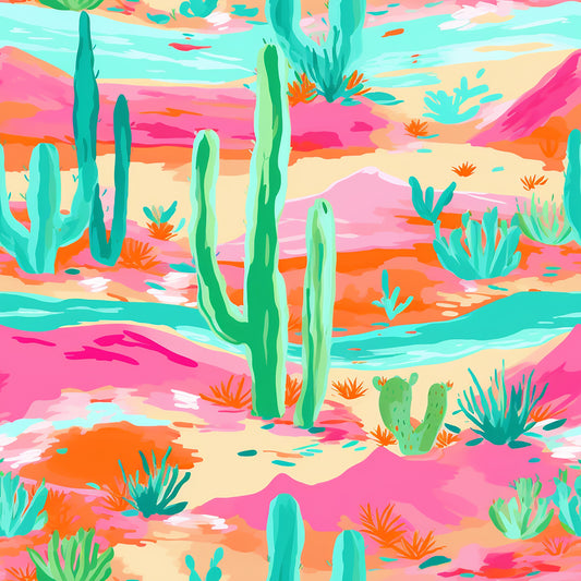 Desert Cacti 12x12 Patterned Vinyl Sheet