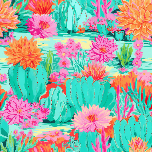 Desert Succulents 12x12 Patterned Vinyl Sheet