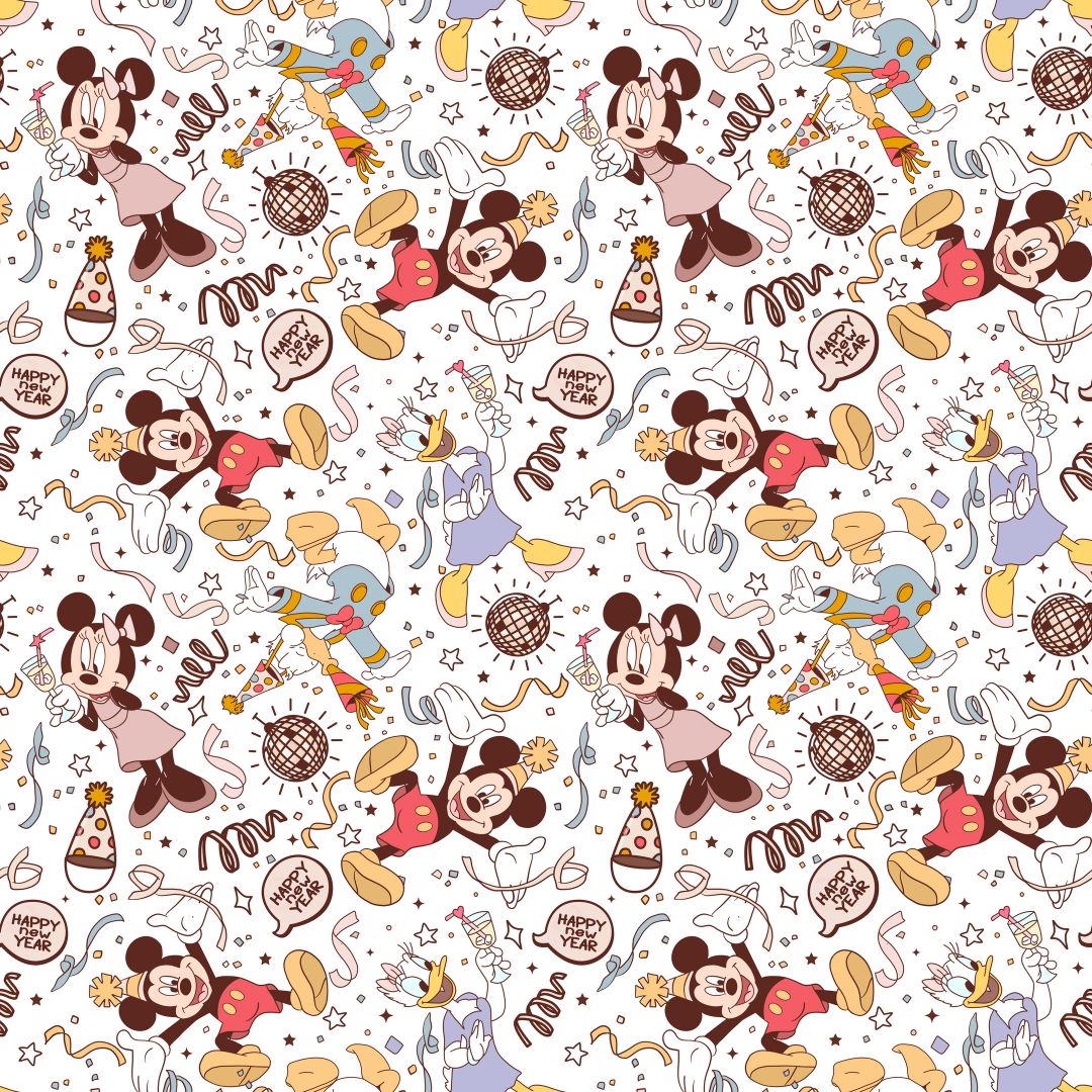 Disney New Year 12x12 Patterned Vinyl Sheet