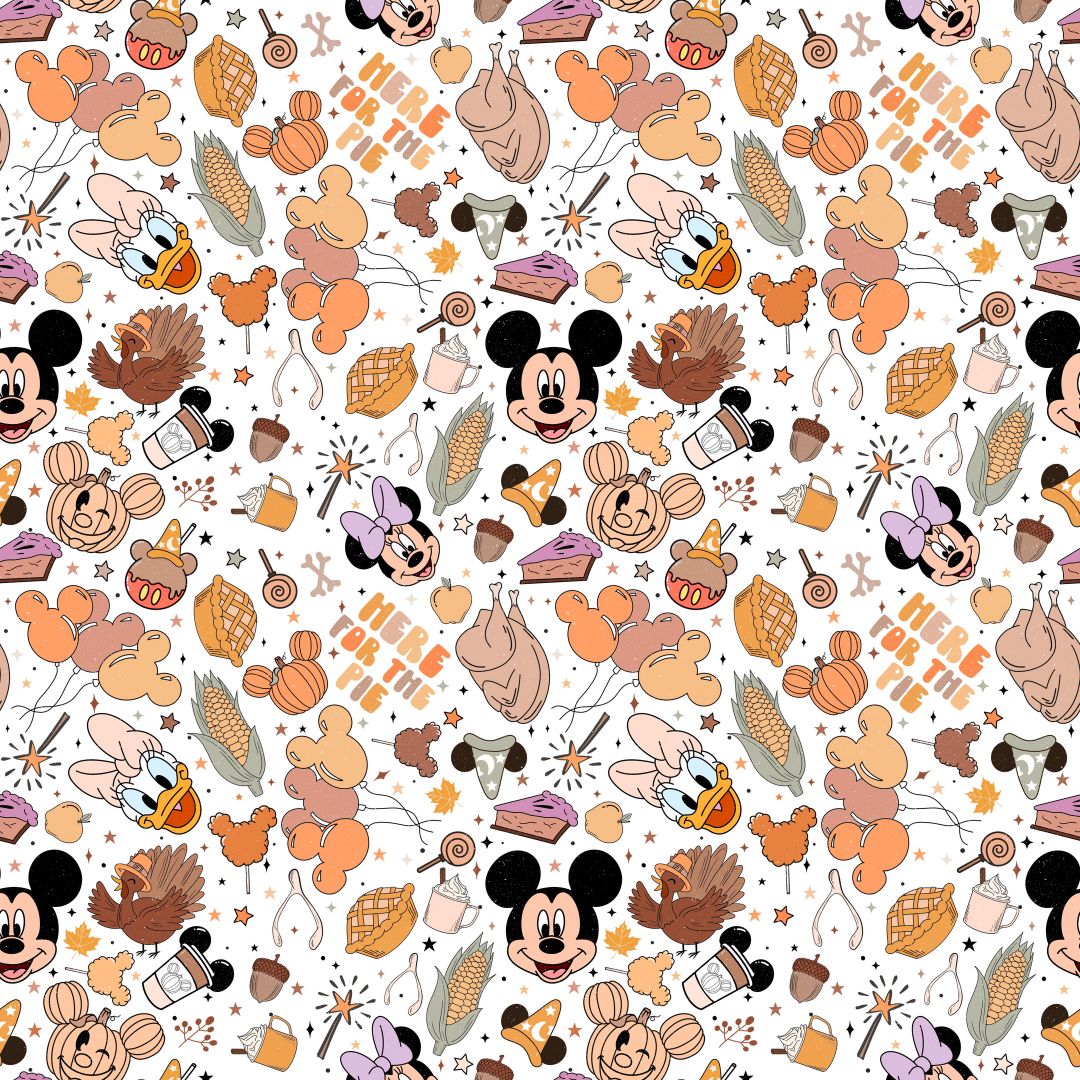 Disney Thanksgiving 12x12 Patterned Vinyl Sheet
