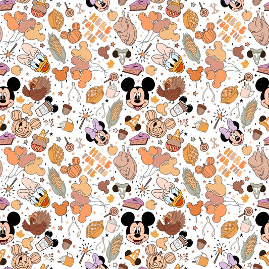 Disney Thanksgiving 12x12 Patterned Vinyl Sheet