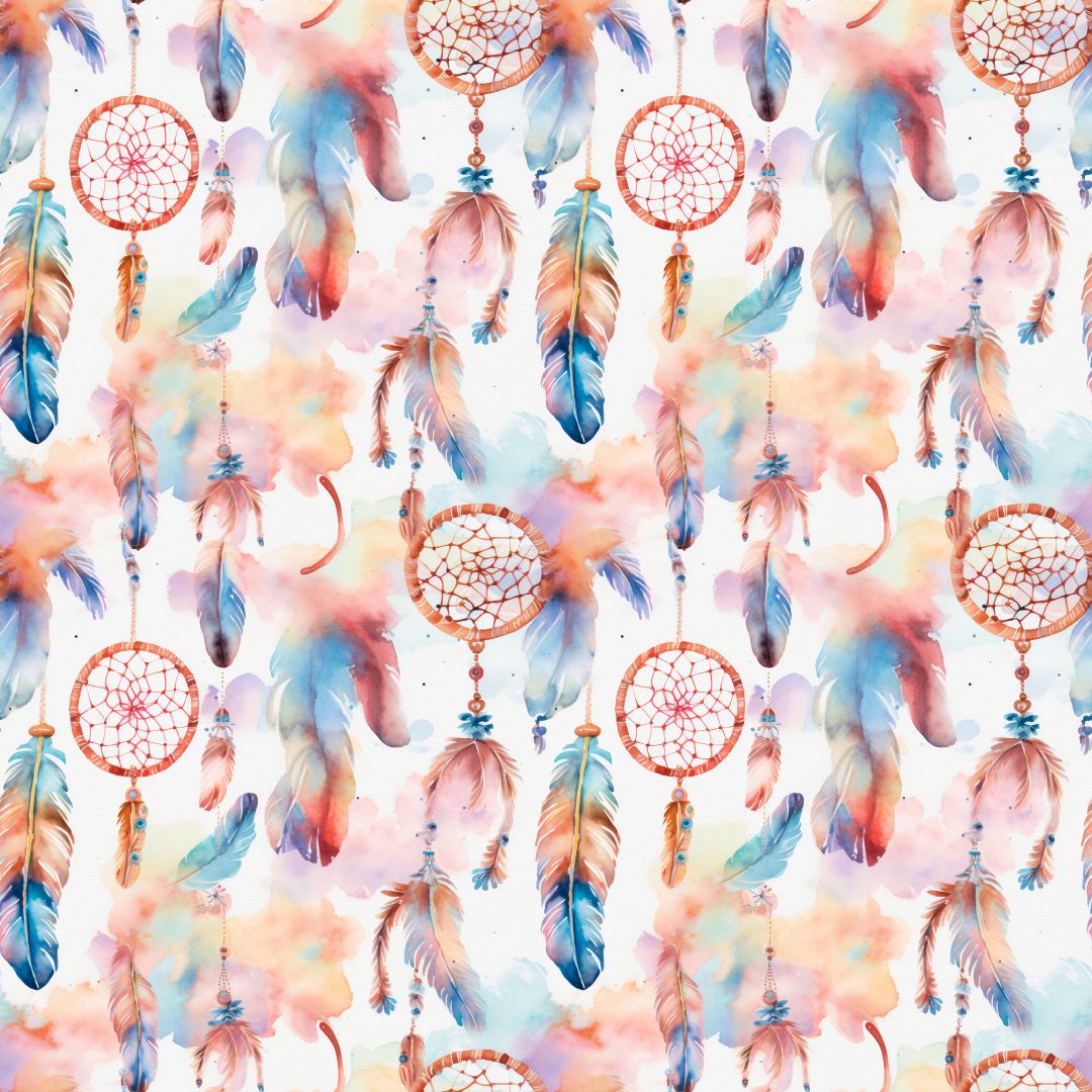 Rainbow Dreamcatchers 12x12 Patterned Vinyl Sheet