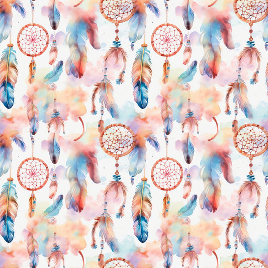 Rainbow Dreamcatchers 12x12 Patterned Vinyl Sheet