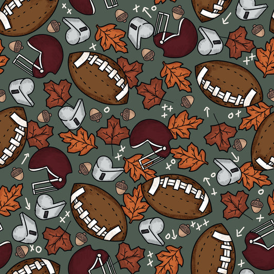Fall & Football 12x12 Patterned Vinyl Sheet
