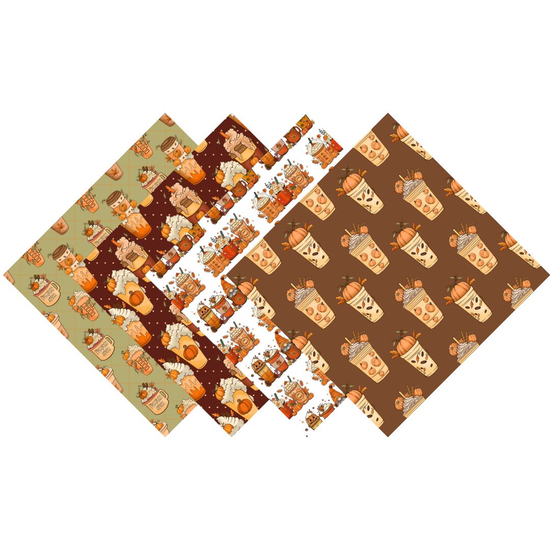 Fall Coffee Patterned Vinyl Pack
