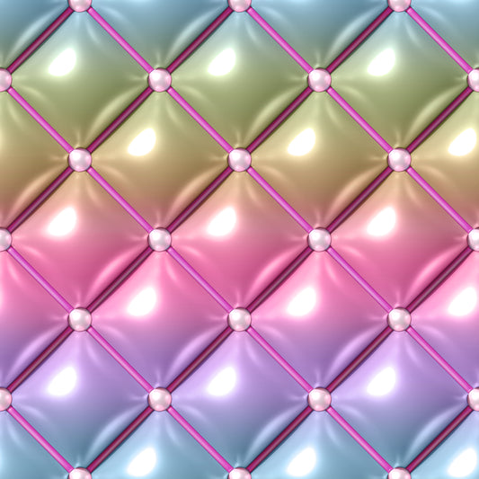 Faux Puffy Diamond Pleats 12x12 Patterned Vinyl Sheet