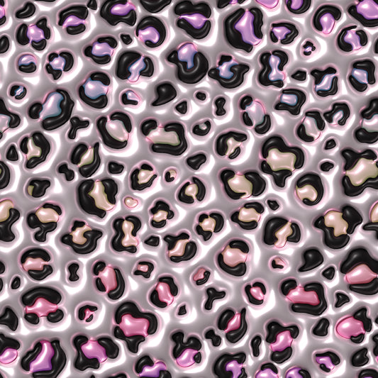 Faux Puffy Leopard Print 12x12 Patterned Vinyl Sheet
