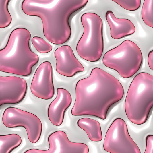 Faux Puffy Cow Print 12x12 Patterned Vinyl Sheet
