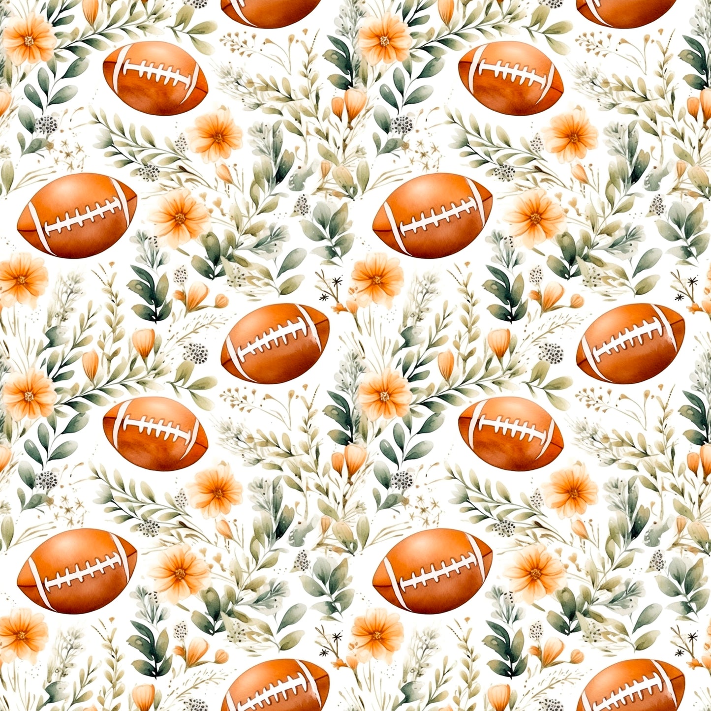 Football & Florals 12x12 Patterned Vinyl Sheet