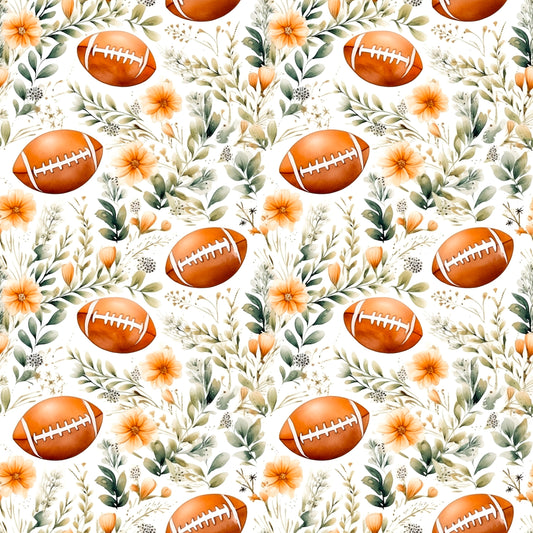 Football & Florals 12x12 Patterned Vinyl Sheet