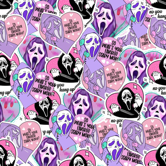 Ghostface on Phone 12x12 Patterned Vinyl Sheet