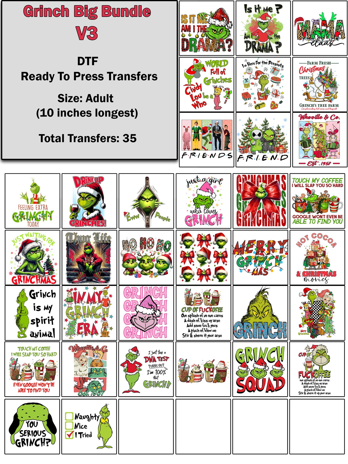 Big Grinch Transfer Bundle v.3